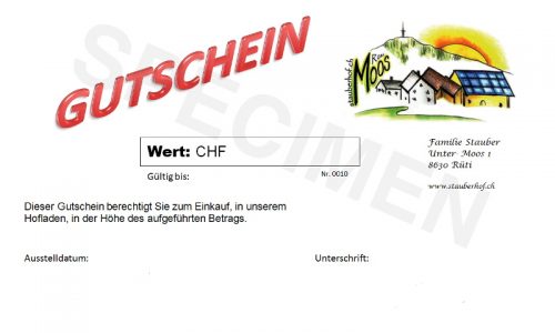 Gutschein 10CHF